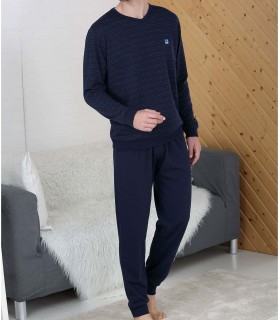 MASSANA Pijama de Hombre corbatero en algodón P691320